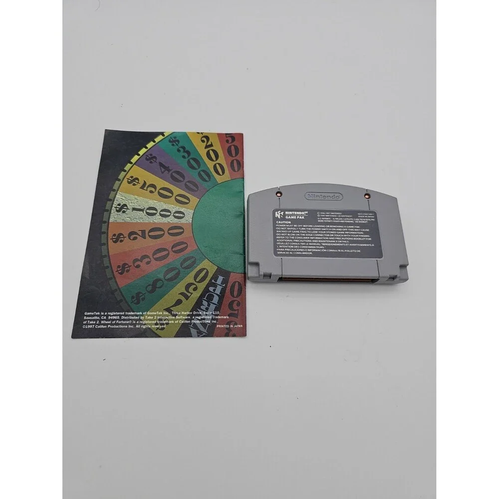 Wheel of Fortune N64 Nintendo 64 with Manual Tested Working